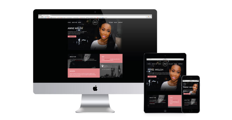 Anne Welsh Website-Home Page Design