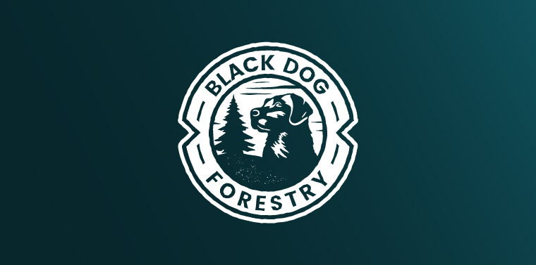 Black Dog Forestry Logo Design
