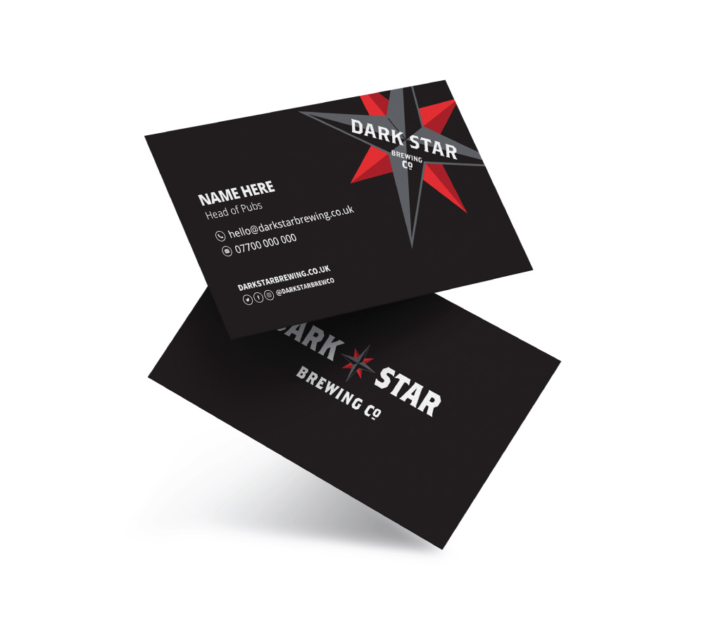 Dark Star Brewing Co. Business Card Design
