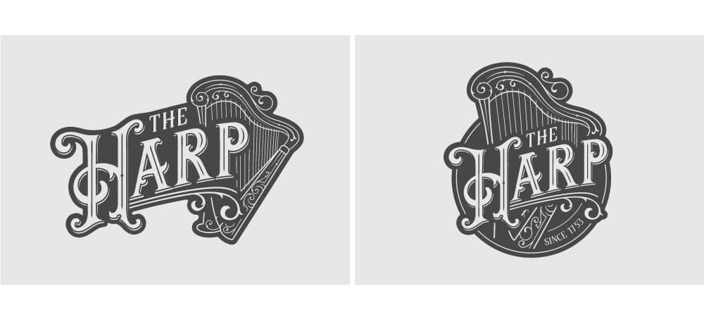 The Harp Logo Concept Design