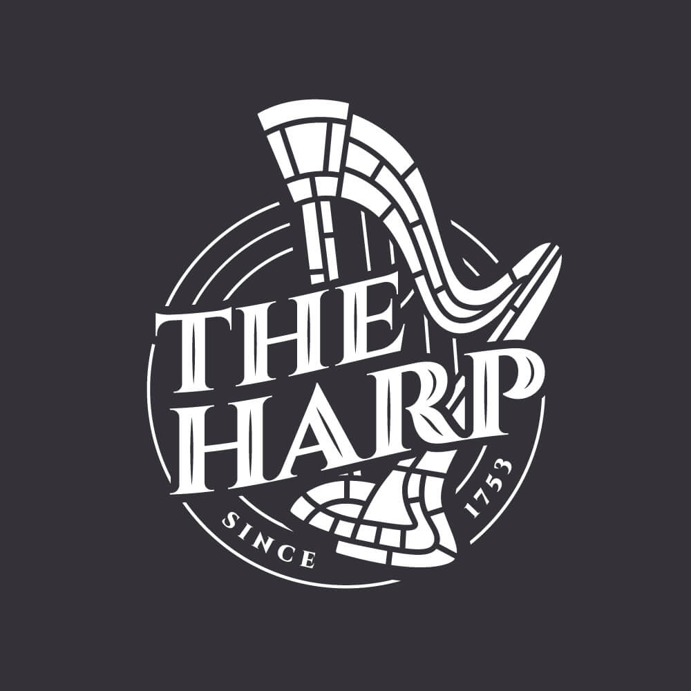 The Harp Logo Design